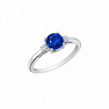 Anillo de  zafiro y diamantes