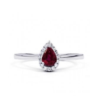 Anillo de rubi y diamantes SARAJEVO