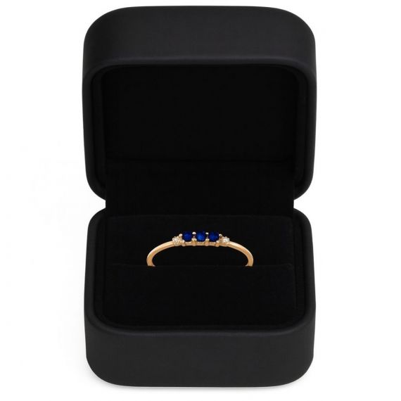 Anillo de zafiro y diamantes Sicilia estuche