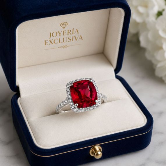 Anillo de citrino y diamantes Brisa estuche