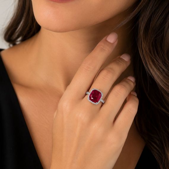 Anillo de citrino y diamantes Brisa modelo