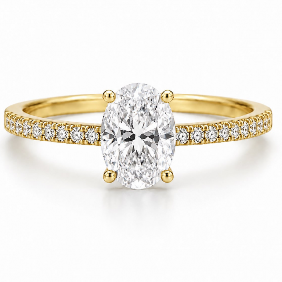 Anillo de diamantes Leticia oro amarillo