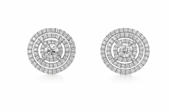 Pendientes de diamantes CIRCO oro blanco