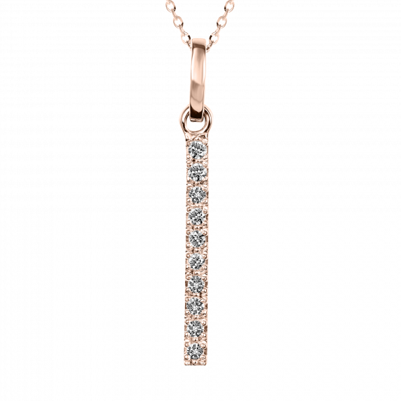 Colgante de diamantes TRINITY oro rosa