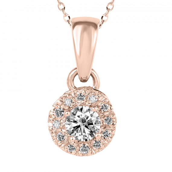 Colgante de diamantes Gabriela oro rosa