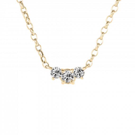 Colgante de diamantes Trilogy oro amarillo
