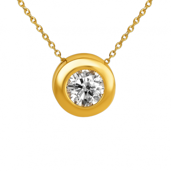 colgante de diamantes BISEL oro amarillo