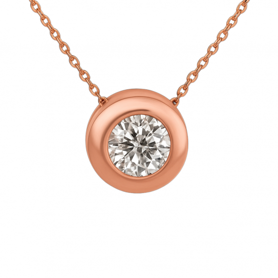 colgante de diamantes BISEL oro rosa