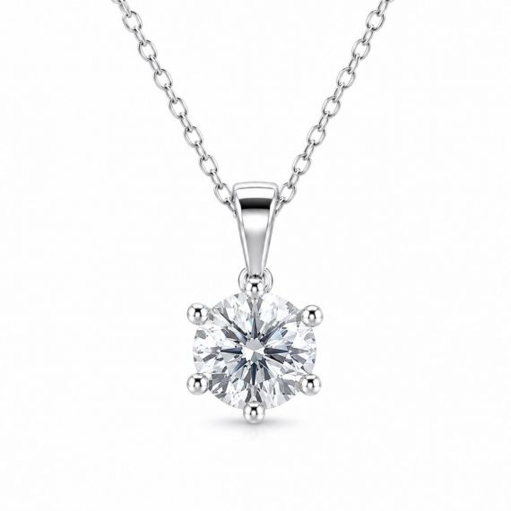 Colgante de diamantes Nadia oro blanco