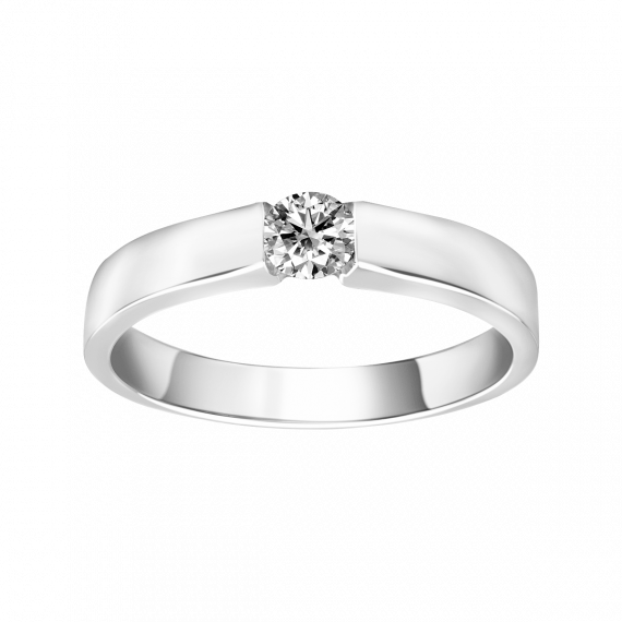 Solitario de diamantes oro blanco