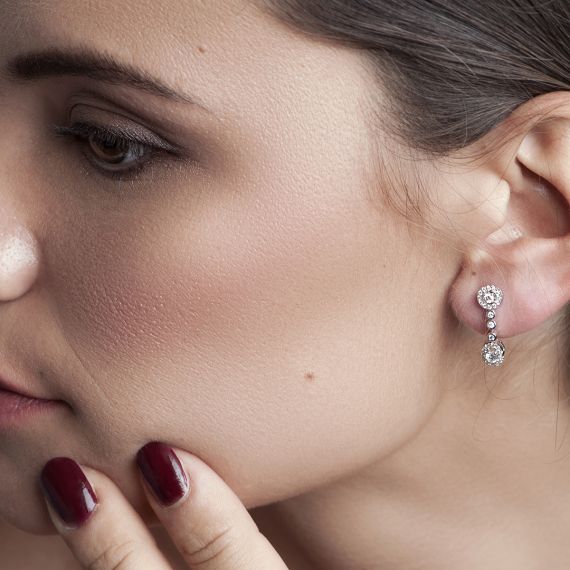 PENDIENTES DE DIAMANTES