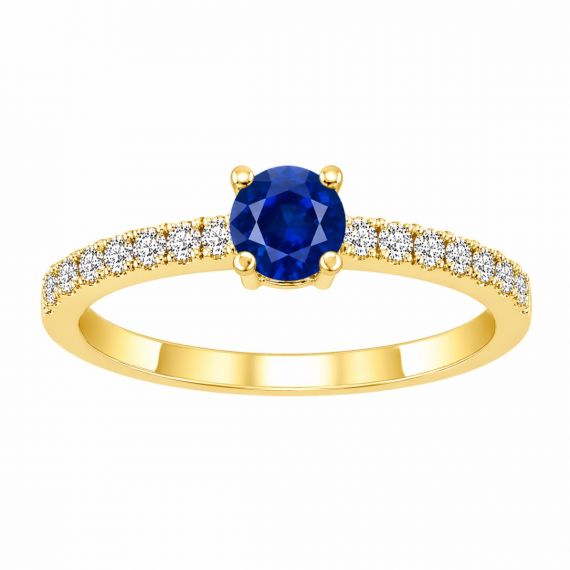 Anillo de zafiro y diamantes Gadea oro amarillo