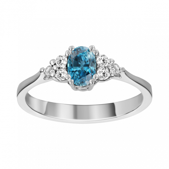 Anillo de topacio y diamantes MADRÁS
