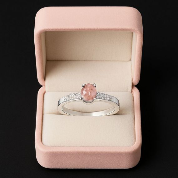 Anillo de morganita y diamantes Medellín
