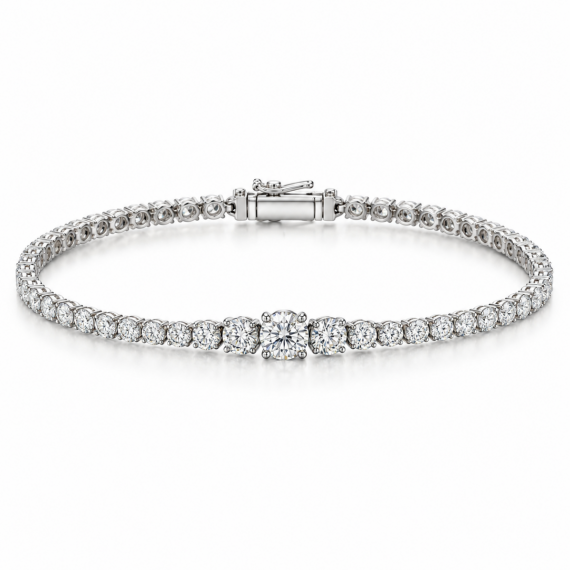 Pulsera de oro blanco y diamantes Ohio