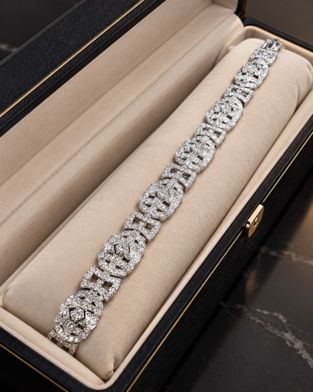Pulsera de oro blanco y diamantes Orleans estuche
