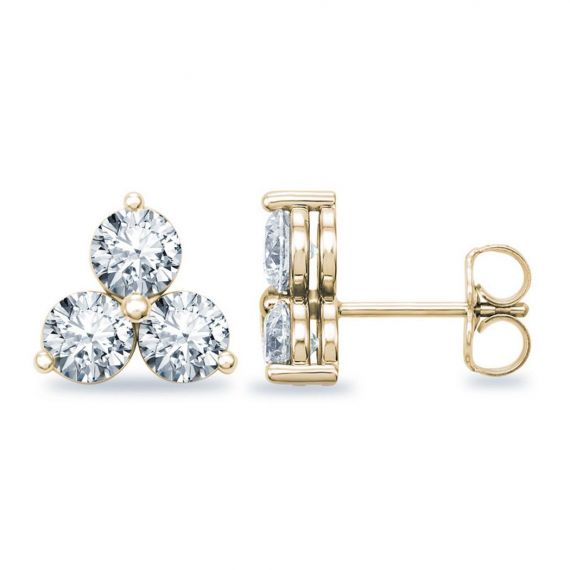 Pendientes de diamantes Helena oro amarillo