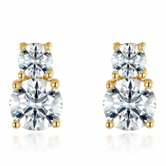 Pendientes de diamantes Arlene oro amarillo