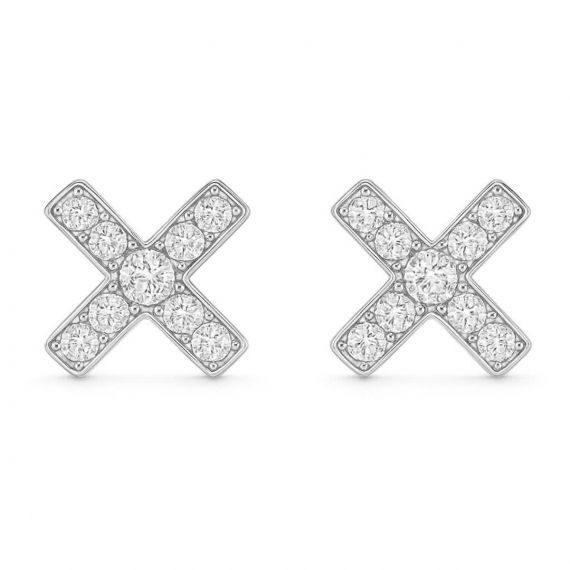Pendientes de diamantes Lyon 1 oro blanco