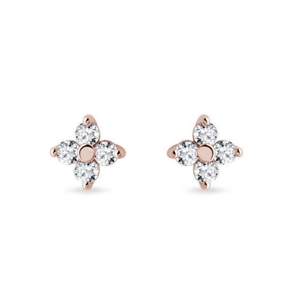 Pendientes de diamantes Nantes oro rosa