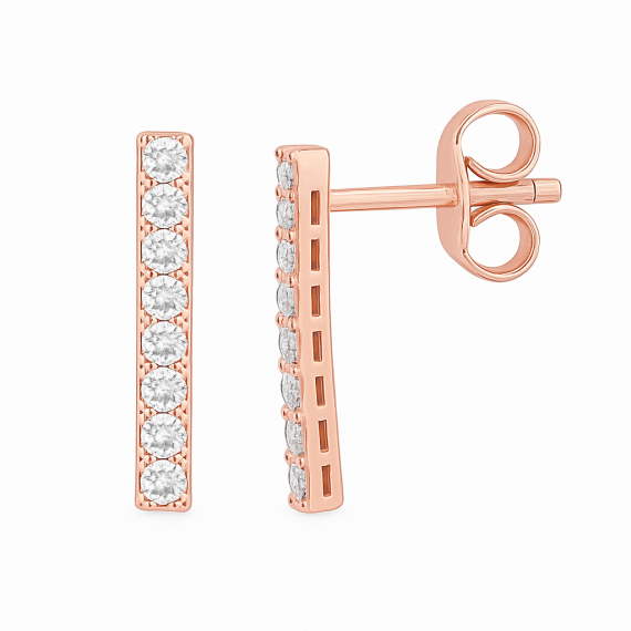 Pendientes de diamantes SUIZA1 oro rosa