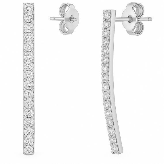 Pendientes de diamantes SUIZA2 oro blanco