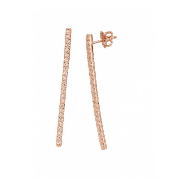 Pendientes de diamantes SUIZA3 oro rosa