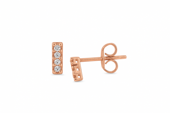 Pendientes de diamantes SUIZA oro rosa
