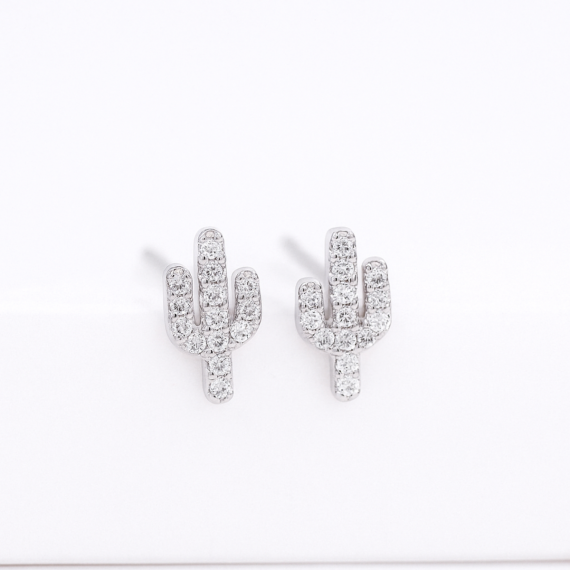 Pendientes de diamantes Vic oro blanco