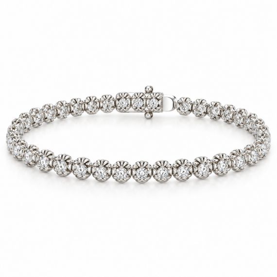 Pulsera oro blanco y diamantes Carlota