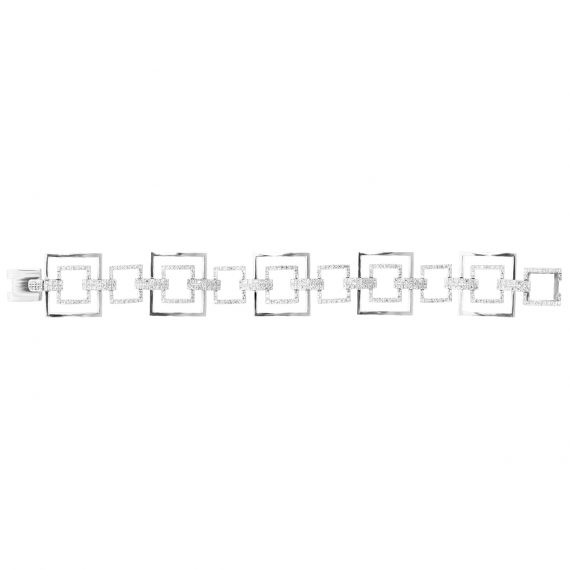 Pulseira de diamantes tamanho brilhante