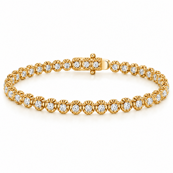 Pulsera de oro amarillo y diamantes Carlota