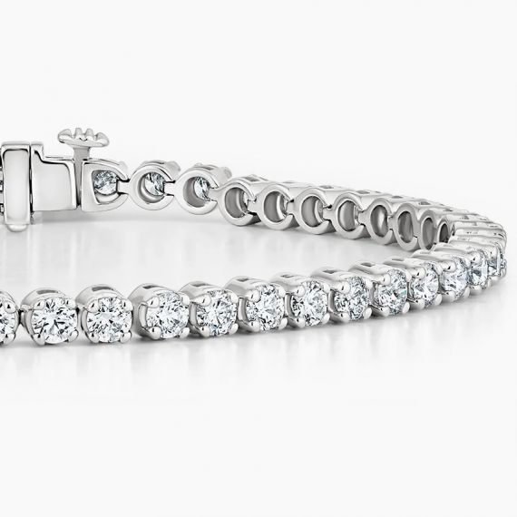 Pulsera de diamantes y oro blanco Denver detalle