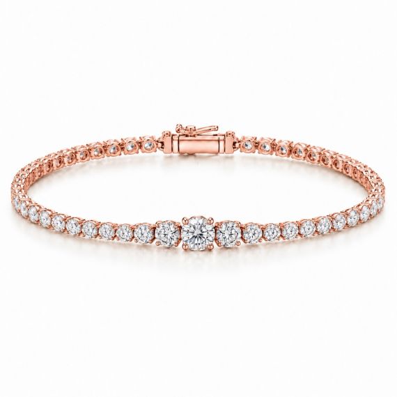 Pulsera de oro rosa y diamantes Ohio