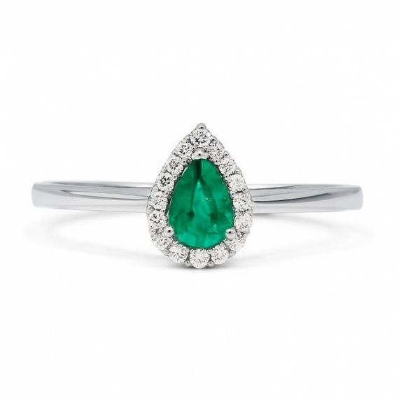 Anillo de esmeralda y diamantes Sarajevo