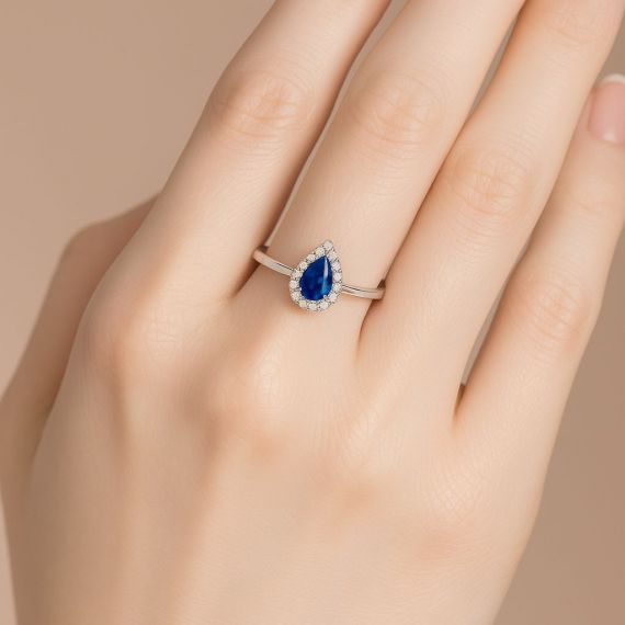 Anillo de zafiro y diamantes Sarajevo modelo