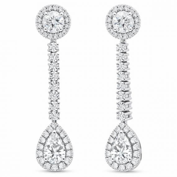 Pendientes de diamantes Tokyo oro blanco