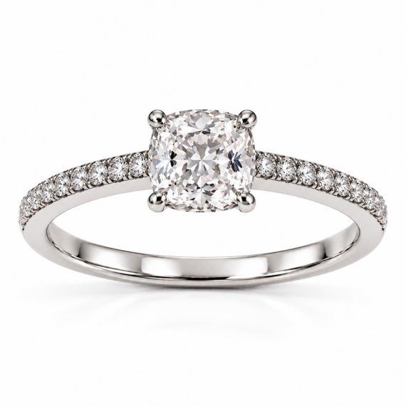 Anillo de diamantes Toulouse oro blanco